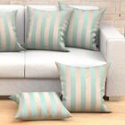 Kit De Capa De Almofada Listrada Grande 60cm X 60cm Com Zíper