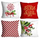 Kit De Capa De Almofadas Natal Cor: Dourado