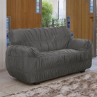 Kit De Capa Sofá 2 E 3 Lugares 21 Elásticos Cinza Realce