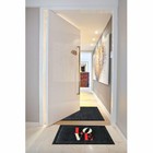 Kit de Capachos Sanitizante Love Preto e Vermelho 2 peças de 0,70x0,50m