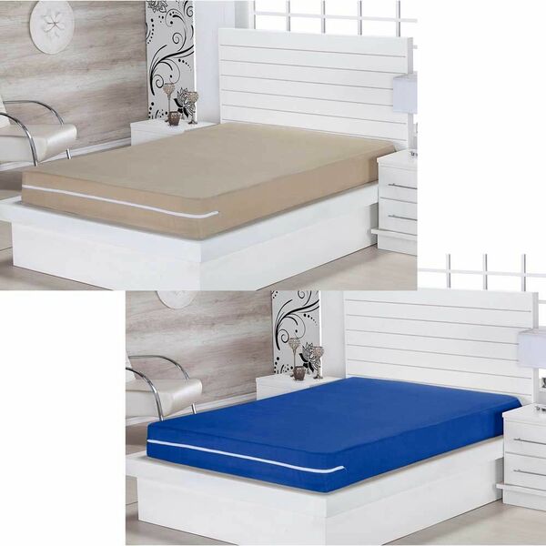 Kit De Capas Para Colchão Queen Lipe 02 Peça Com Zíper Tecido