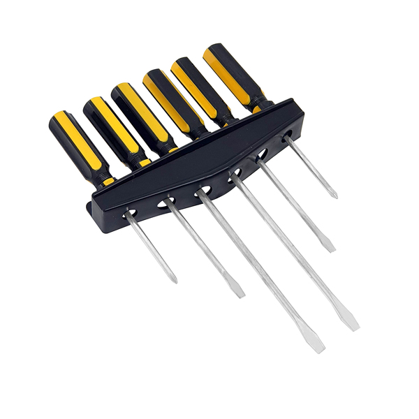 Kit de Chaves de Fenda Philips com 6  peças  e Rack para fixação na parede Western