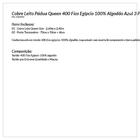 Kit De Cobre Leito Queen Size Azul 400 Fios Egípcio 3 Peças 1