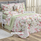 Kit De Cobre Leito Tamanho Queen 200 Fios Verde Floral Natura