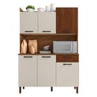 Kit De Cozinha 1 Gaveta E 6 Portas Dora  Ripado Off White
