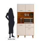 Kit De Cozinha 4 Portas 1 Gaveta 90cm New Izis- Ssx Multicois