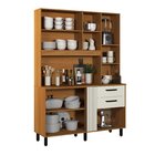 Kit De Cozinha 6 Portas 2 Gavetas 140cm Luna Grafiatto Nature