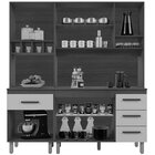 Kit De Cozinha 9 Portas 4 Gavetas Com Nicho Vitorina Savana /