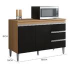 Kit De Cozinha Andréia Balcão 120cm Com Tampo Mdp E Aéreo - A