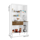 Kit De Cozinha Caribe 6 Portas Branco Malbec Bnn Decor