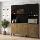 Kit De Cozinha Com 1 Gaveta Copenhage Freijó Nero