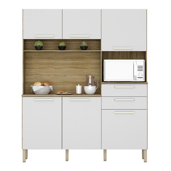 Kit De Cozinha Com 2 Gavetas Ávila Freijó Supremo