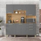Kit De Cozinha Com 2 Gavetas Cuenca Freijó Gris