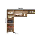 Kit De Cozinha Compacta Zafira  (1 Paneleiro + 2 Aéreos) Cina