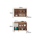 Kit De Cozinha Completa 2 Peças Chardonnay  (1 Armário + 1 Ba