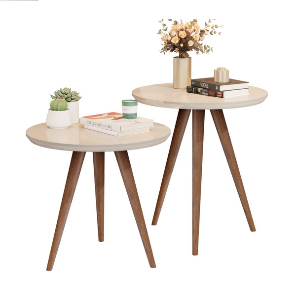 Kit De Duas Mesas Para Sala De Estar Tripé Star - Jm3 Móveis