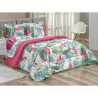 Kit De Edredom Flamingo Estampado King Size 200 Fios Dupla Fa