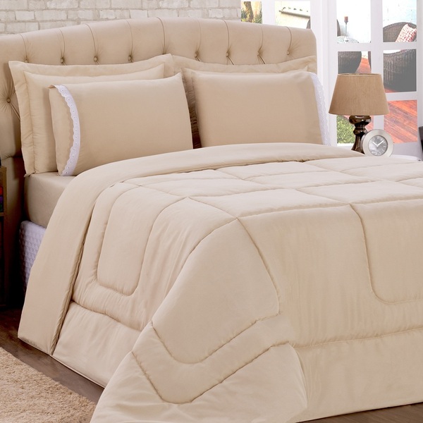 Kit De Edredon E Jogo De Cama Angelo Queen Size 05 Peças Avel