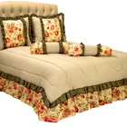 Kit De Edredon Florencia Casal Queen 05 Peças Verde [f101]