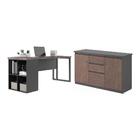 Kit De Escritório Com Armário Atlantico Freijó Preto