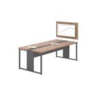 Kit De Escritório Império Noce Preto