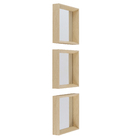 Kit de Espelho Decorativo Ilyana Carvalho 3 peças 25x75cm Inspire