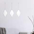 Kit de Espelhos Decorativos Diamante Cinza 3 Peças Conthey