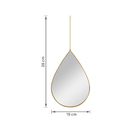 Kit de Espelhos Decorativos Gota Dourado 4 Peças Conthey