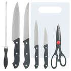 Kit De Facas Para Cozinha Com Tábua 7 Peças Lívon