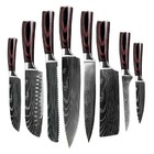 Kit De Facas Profissional 8 Peças Padrão Damasco Chaleur Bras