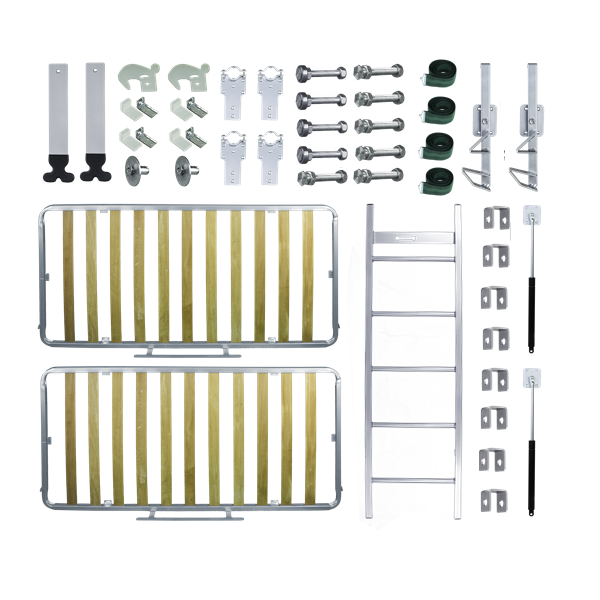 Kit De Ferragens Beliche Retrátil - Com Estrado - Silver - Is