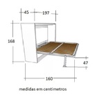 Kit De Ferragens Cama Retrátil Casal Horizontal - Com Estrado