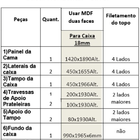 Kit De Ferragens Cama Retrátil Casal Horizontal - Com Estrado