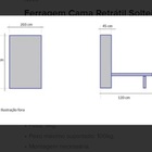 Kit De Ferragens Cama Retrátil Solteiro Horizontal - Sem Estr