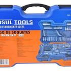 Kit De Ferramentas 214 Peças Soquetes 1/4"  3/8"  1/2" Riosul