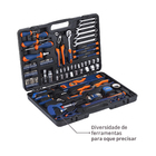 Kit de Ferramentas Dexter Aço Cromo-Vanádio com Maleta 108 Peças