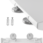 Kit De Fixação Vaso Sanitário Parafuso Assento Moderno Prata