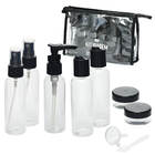 Kit De Frascos Para Viagem Organizada 10 Pçs Com Necessaire P