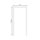 Kit de guarnição regulável de 1 a 4 cm revestida branca 2L 220x7x1,5cm Ipumirim