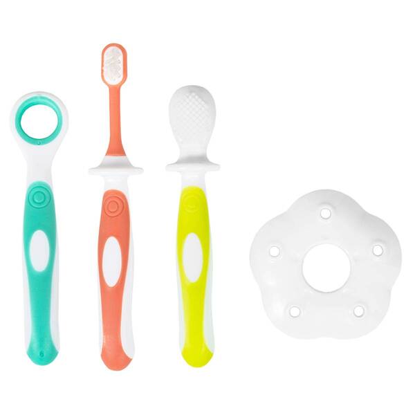 Kit De Higiene Bucal Infantil Com Massageador E Escova Buba