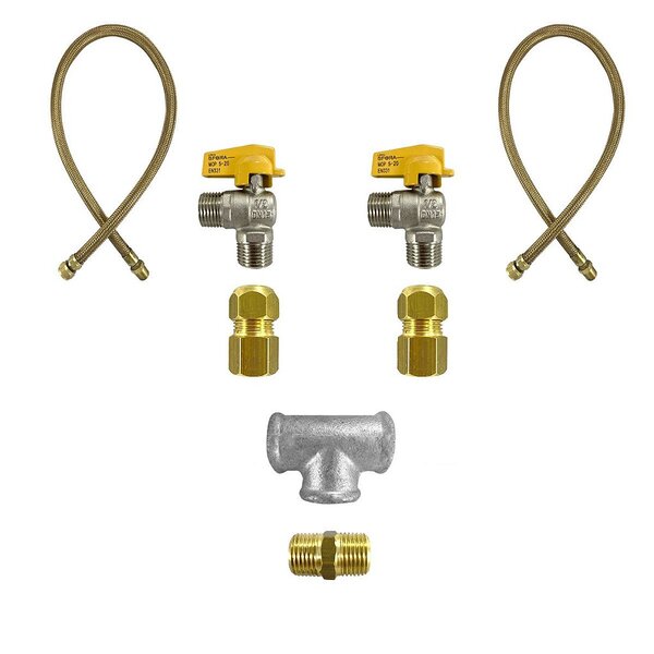 Kit De Instalação De Gás Para Dois Cooktop / Fogões / Forno