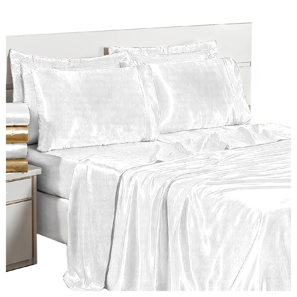 Kit De Lençol 4 Peças Cama Casal Cetim Varias Cores Casen Bra