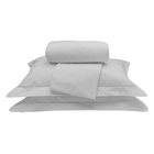 Kit De Lençol Solteiro 2 Peças Cinza Nevoa 100% Algodão 200 F