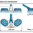 Kit De Limpeza Piscina Aspiração Cabo Haste 5m Telescópico  S