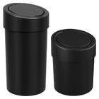 Kit De Lixeiras Para Banheiro E Cozinha Press Preto 5l E 9l 2