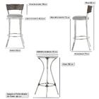 Kit De Mesa Bistrô Com Tampo De Vidro Redondo 3 Banquetas Em