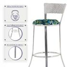 Kit De Mesa Bistrô Com Tampo De Vidro Redondo 4 Banquetas Em