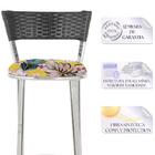 Kit De Mesa Bistrô Com Tampo De Vidro Redondo 4 Banquetas Em