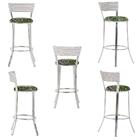 Kit De Mesa Bistrô Com Tampo De Vidro Redondo 4 Banquetas Em