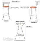 Kit De Mesa Bistrô Com Tampo De Vidro Redondo 4 Banquetas Em